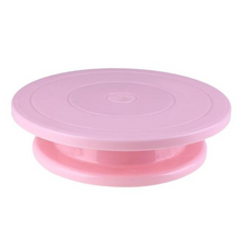 Load image into Gallery viewer, Plastic Cake Plate Turntable Rotating Anti-skid Round Cake Stand