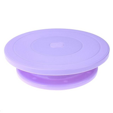 Load image into Gallery viewer, Plastic Cake Plate Turntable Rotating Anti-skid Round Cake Stand
