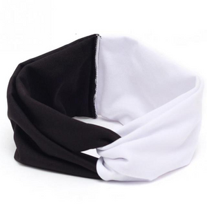 Women Hit Color Style Headband Elastic Twist Hairband Turban Yoga Running Sports Headband