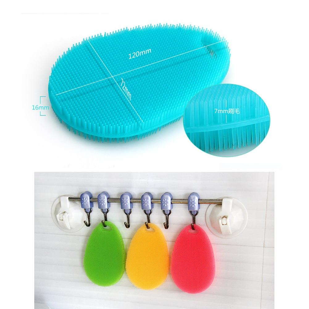 5Pcs/lot Silicone Cleaning Brushes Cup Mat Dish Bowl Magic