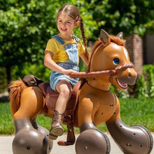 Load image into Gallery viewer, 12-Volt Rideamals Scout Pony Interactive Ride-On Toy